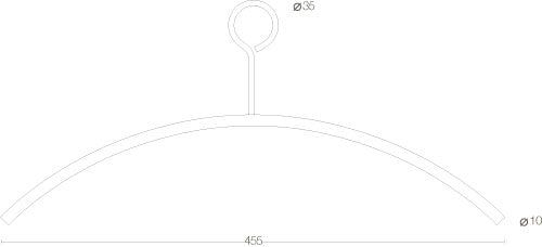 Intersteel Kledinghanger rvs geborsteld dicht oog