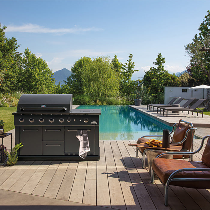 Boretti Luciano Barbecue incl. koelkast B 153 x D 60 cm