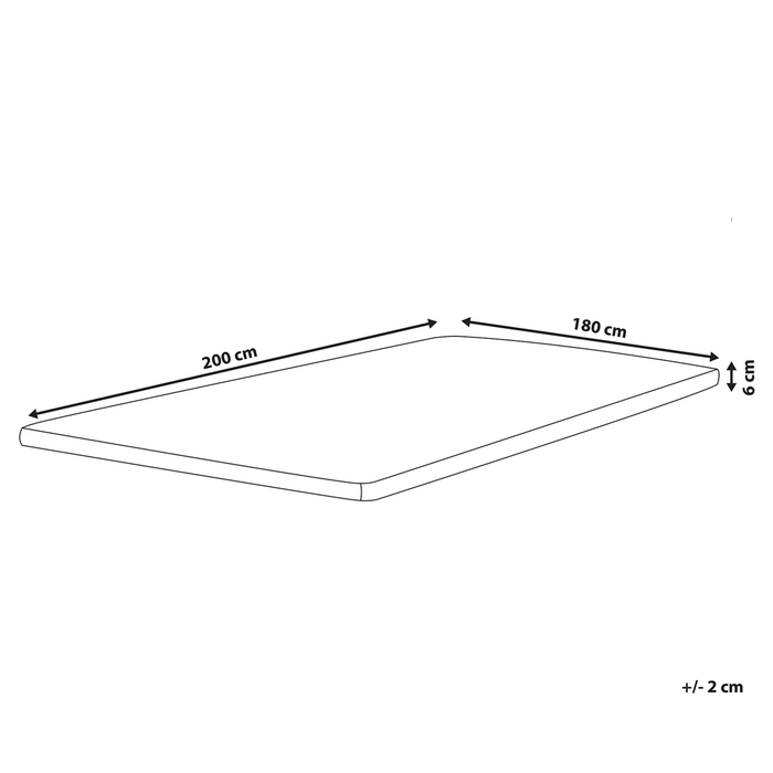 Beliani - COMFY - Matrastopper - Grijs 180 x 200 cm - Polyester
