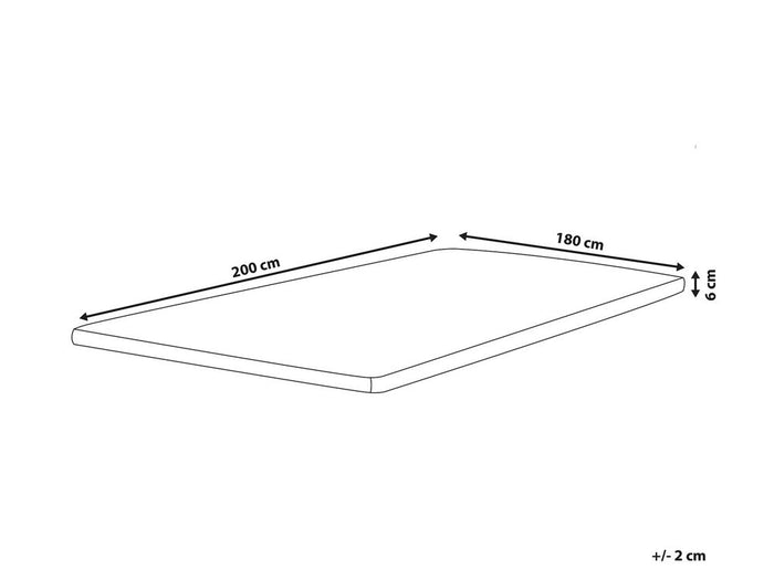 Beliani - COMFY - Matrastopper - Grijs 180 x 200 cm - Polyester