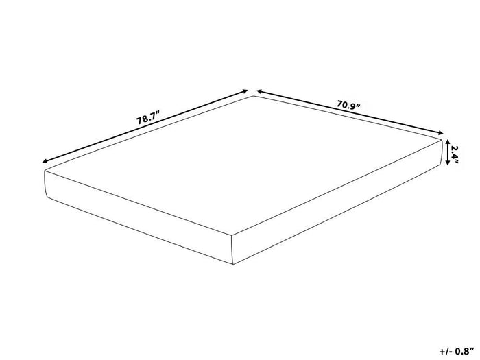 Beliani - COMFY - Matrastopper - Grijs 180 x 200 cm - Polyester