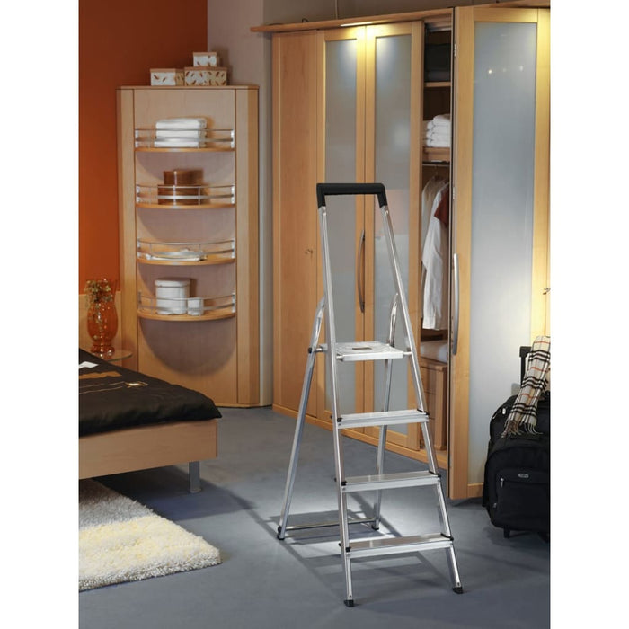 Hailo L40 huishoudtrap - 4 treden - Aluminium