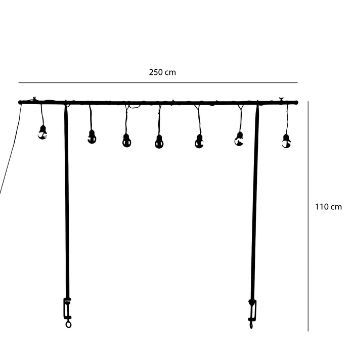 Mica Decorations Tafelklem incl. 10 lampen