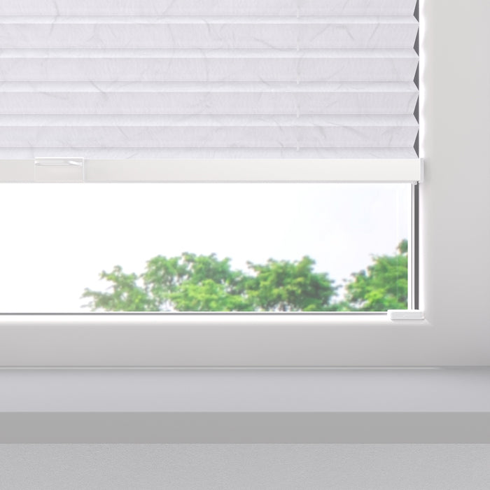 Plisségordijn Crêpe Lichtdoorlatend 20 mm White 45 x 130