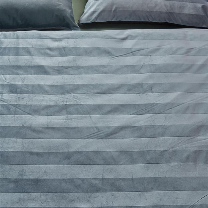 At Home by Beddinghouse Soft Shine Dekbedovertrek 240 x 200/220 cm - Blauw/Grijs