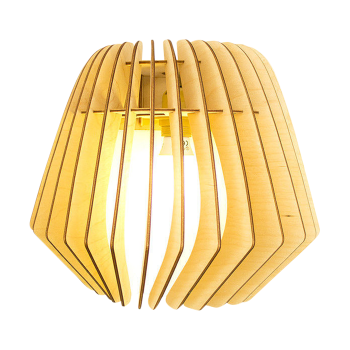 Bomerango Wall Spin houten muurlamp met koordset wit - Medium