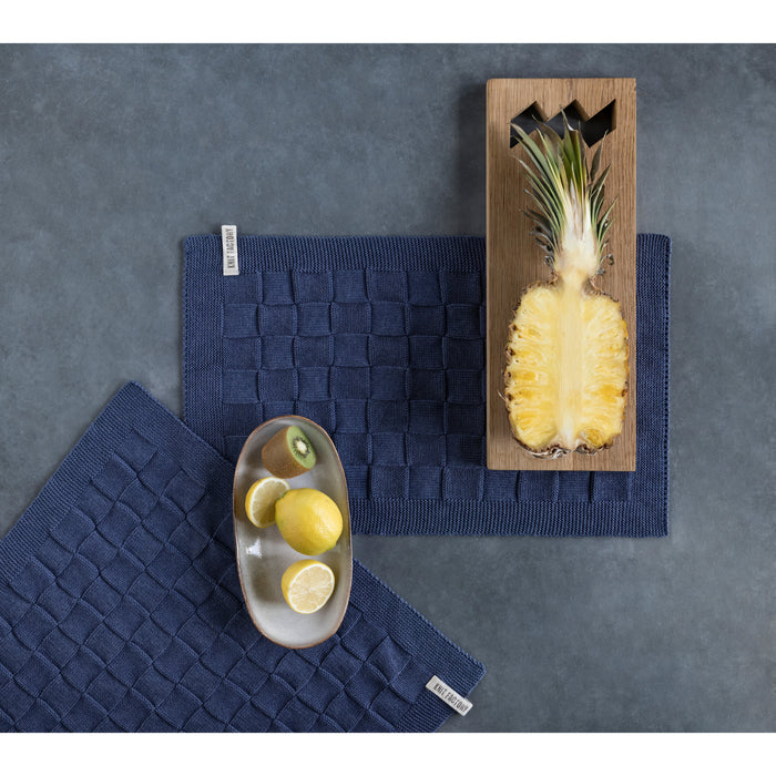 Knit Factory Gebreide Placemat  Uni - Ecru - 50x30 cm