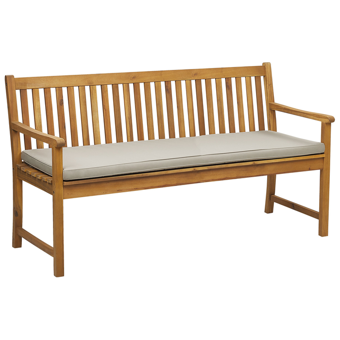 Beliani-VIVARA L-Tuinbank-Lichte houtkleur|Beige-FSC® acaciahout