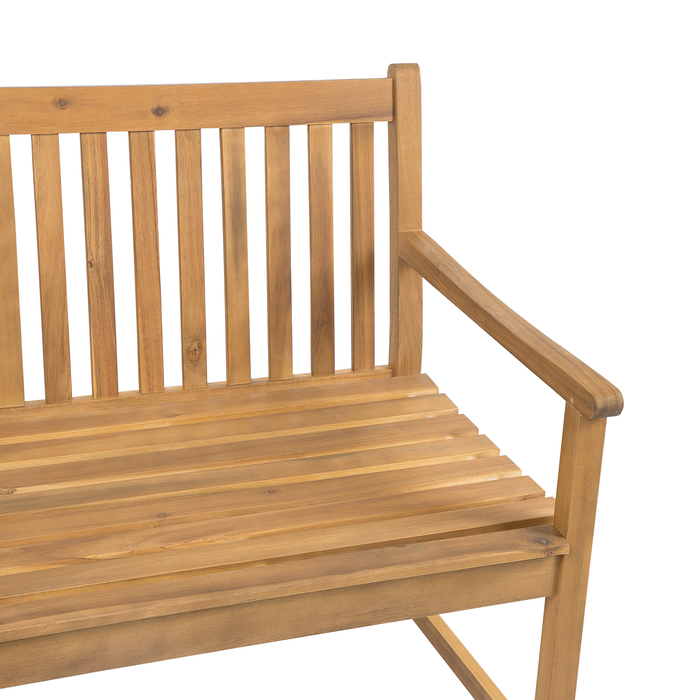 Beliani-VIVARA L-Tuinbank-Lichte houtkleur|Beige-FSC® acaciahout