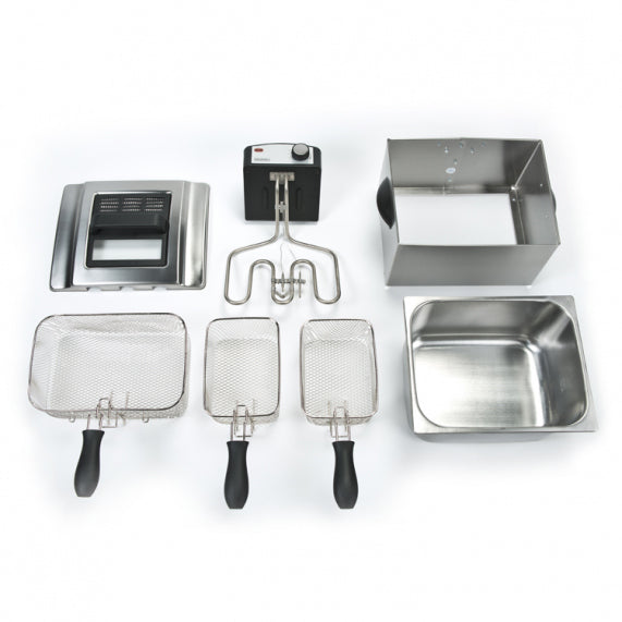 Bourgini Friteuse Extra Large - Triple - 5.0L - frituurpan