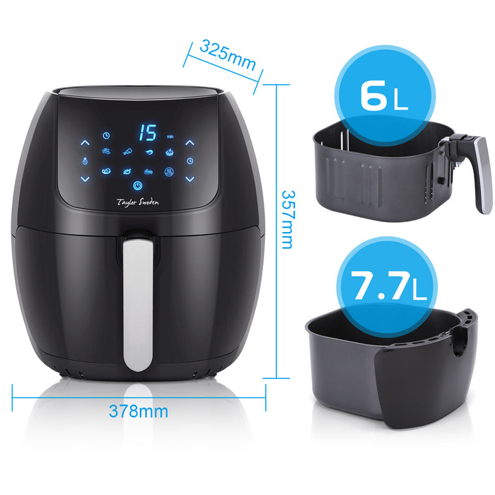 Taylor Swoden Sunbeam - Airfryer XXL - Hetelucht friteuse - Zwart