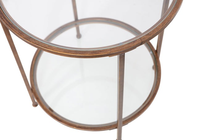 WOOOD Goddess Too Bijzettafel - Antique Brass - 56x46x46