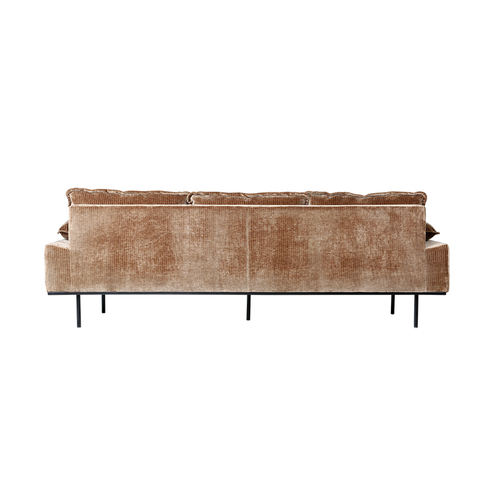 HKliving Retro Sofa 4-zitsbank - Velvet Corduroy - Aged Gold