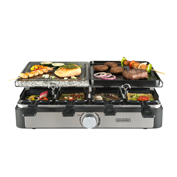 Bourgini Gourmetstel Raclette Stone Grill Plus - 8 pers.