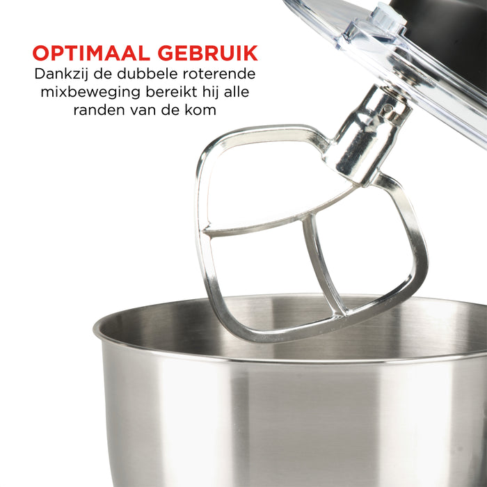 Bourgini Kitchen Chef Plus 5.5L Zwart - keukenmixer - keukenmachine