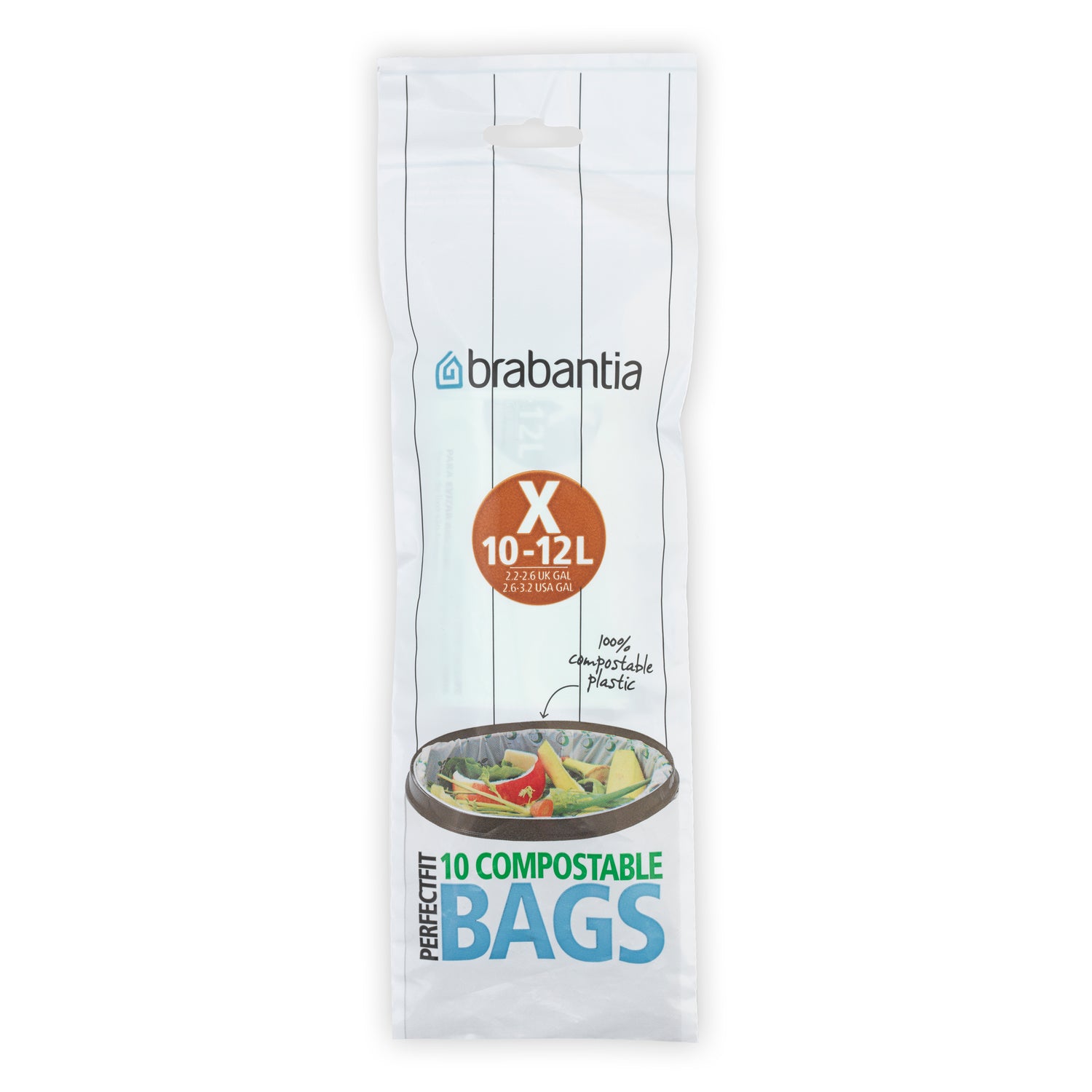 Brabantia Type X PerfectFit Composteerbare Afvalzak 10-12 Liter - 10 zakken