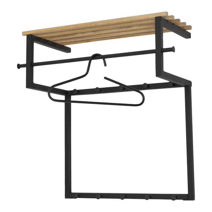 Spinder Design Rizzoli Wandkapstok - Zwart / Eiken