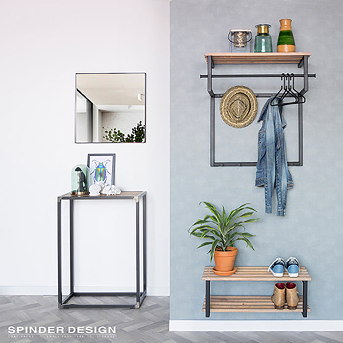Spinder Design Rizzoli Wandkapstok - Zwart / Eiken