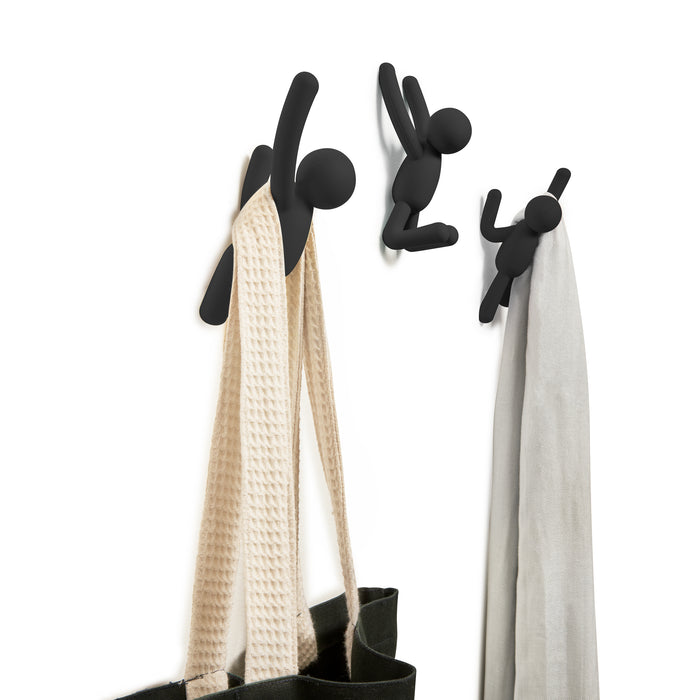 Umbra Buddy Kapstokhaken - Set van 3 - Zwart