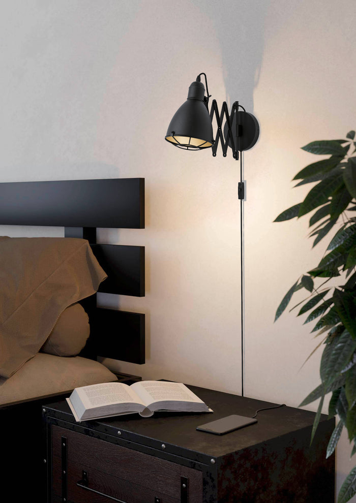 EGLO Treburley Wandlamp - E27 - 65 cm - Zwart|Goud
