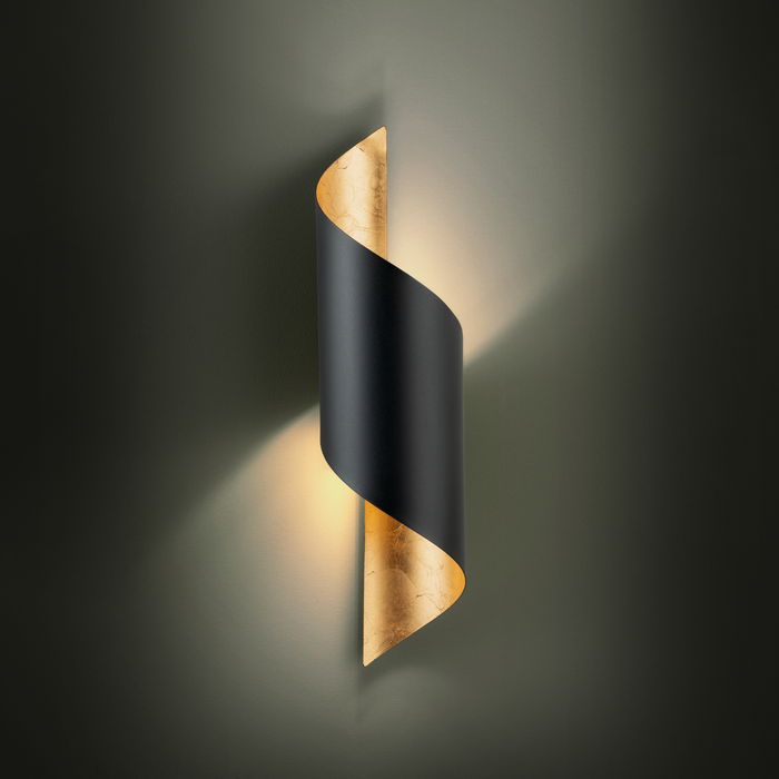 EGLO Jabaloyas Wandlamp - 1 lichts - E27 - 63cm - Zwart, Goud