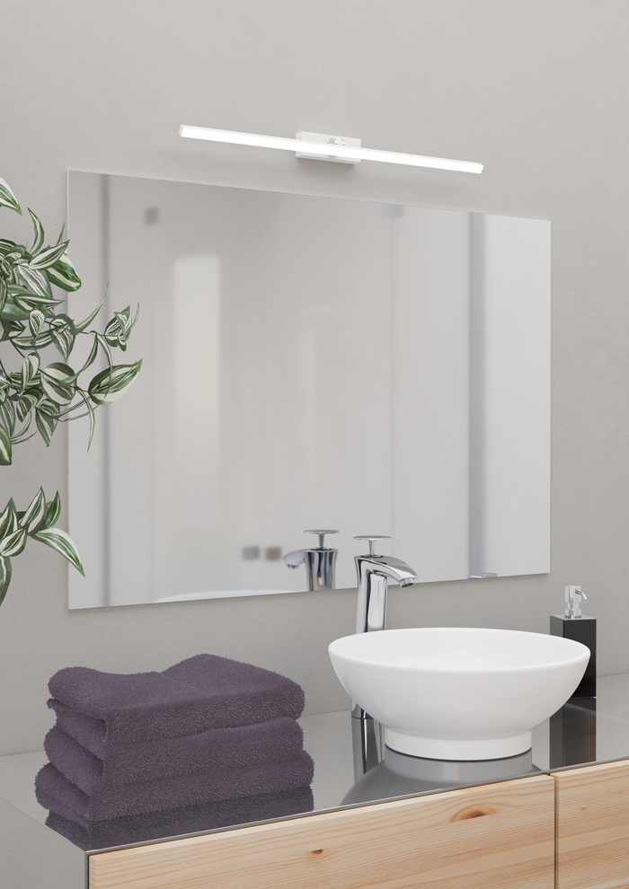 EGLO Verdello Spiegellamp - LED - 60 cm - Wit|Grijs