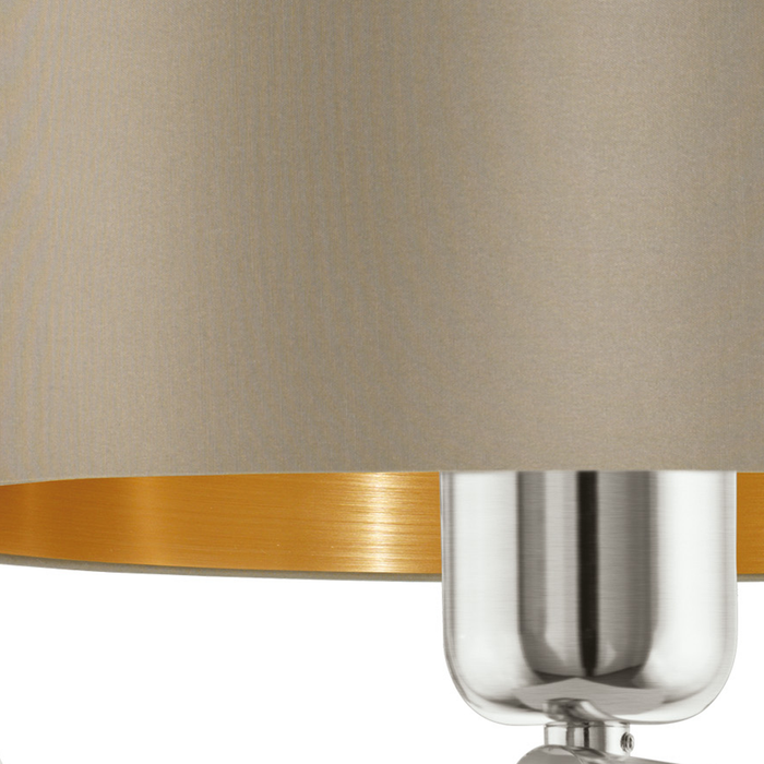 EGLO Maserlo - Wandlamp - 1 Lichts - ø23cm - Nikkel-Mat - Taupe - Goud