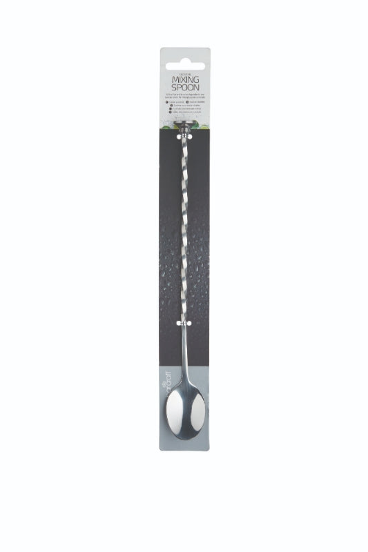 Cocktail Lepel met Stamper, 28 cm, RVS - BarCraft