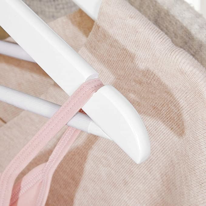 Set van 20 Massief Houten Hangers Wit | Rose Goud