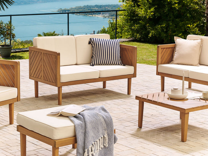 Beliani - BARATTI - Tuinbank - Lichte houtkleur - Acaciahout