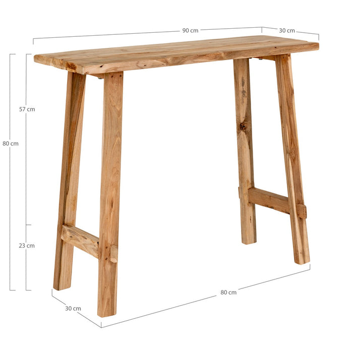 Artichok Guusje houten sidetable naturel - 90 x 30 cm