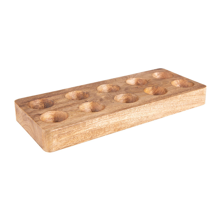 Clayre & Eef Eierhouder  30x13x2 cm Bruin Hout Rechthoek Eierrekje