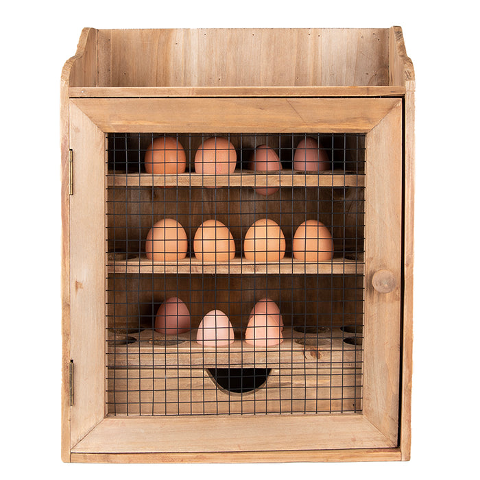 Clayre & Eef Eierkastje  35x14x44 cm Bruin Hout Rechthoek Eierhouder