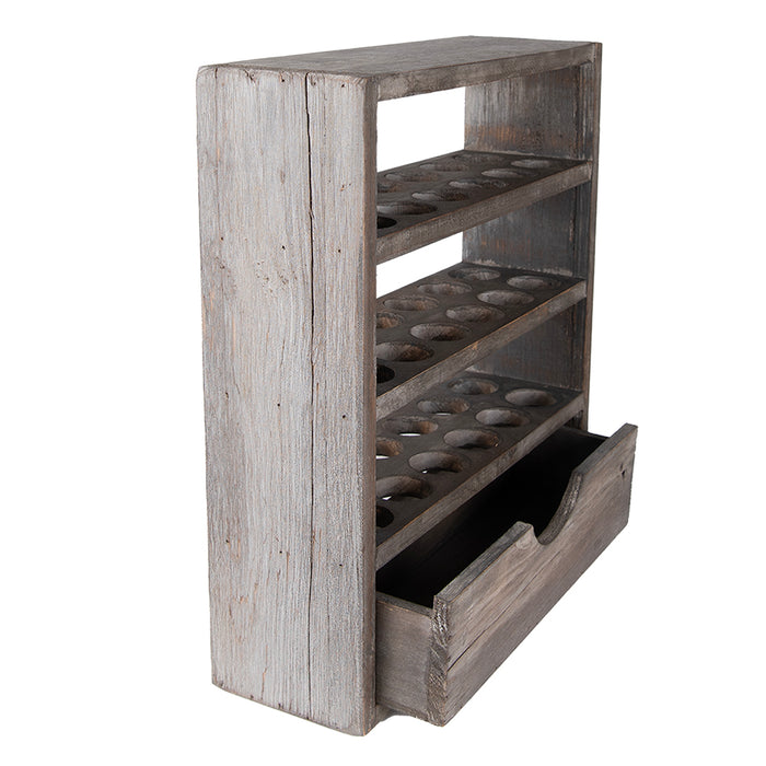 Clayre & Eef Eierkastje  35x11x38 cm Grijs Hout Rechthoek Eierhouder