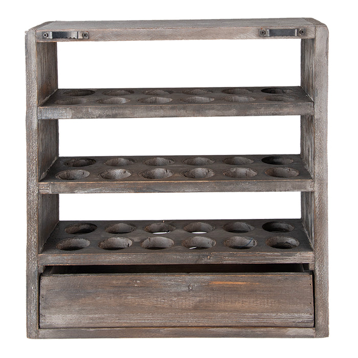 Clayre & Eef Eierkastje  35x11x38 cm Grijs Hout Rechthoek Eierhouder