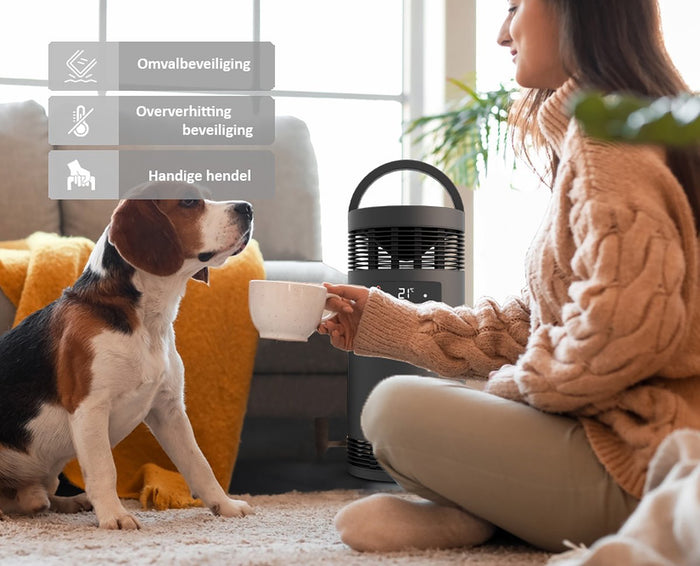 CoolHome CH22 Keramische kachel - 360º verwarming met ventilator - Ele