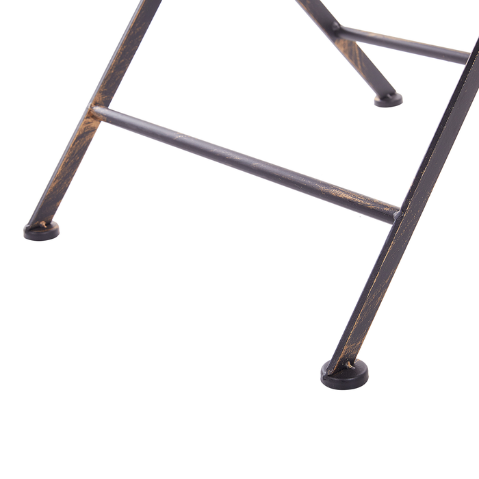 Beliani - BORMIO - Tuintafel - Zwart - 70 x 70 cm - IJzer
