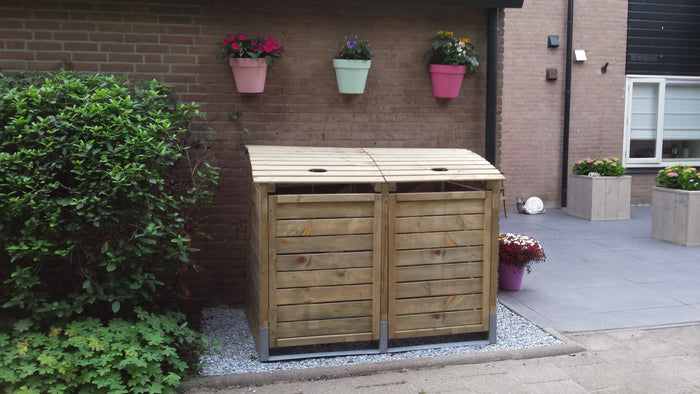 Intergard - Kliko ombouw containerberging dubbel 155x122x90cm