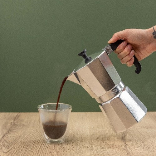 La Cafetière - Espresso Maker, 9 Kopjes, Aluminium, Zilver - La Cafeti
