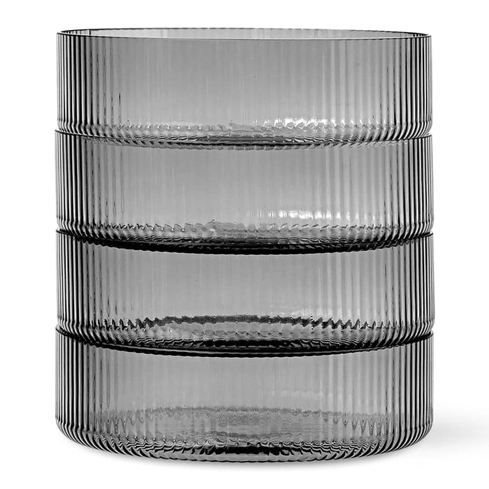 ferm LIVING Ripple Schaaltjes 4 st. - Smoked Grey