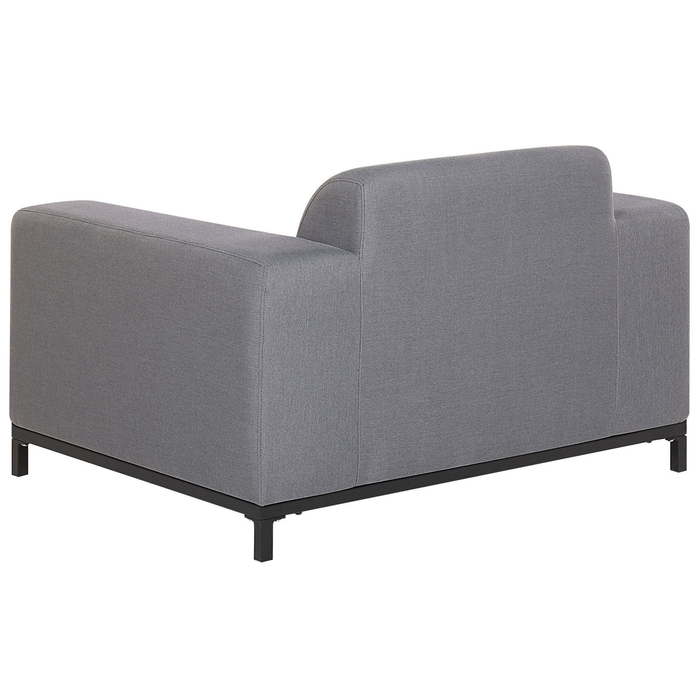 Beliani - ROVIGO - Loungeset voor 5 - Grijs|Zwart - Polyester