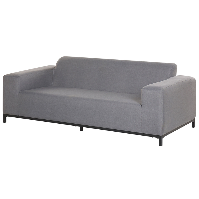 Beliani - ROVIGO - Loungeset voor 5 - Grijs|Zwart - Polyester