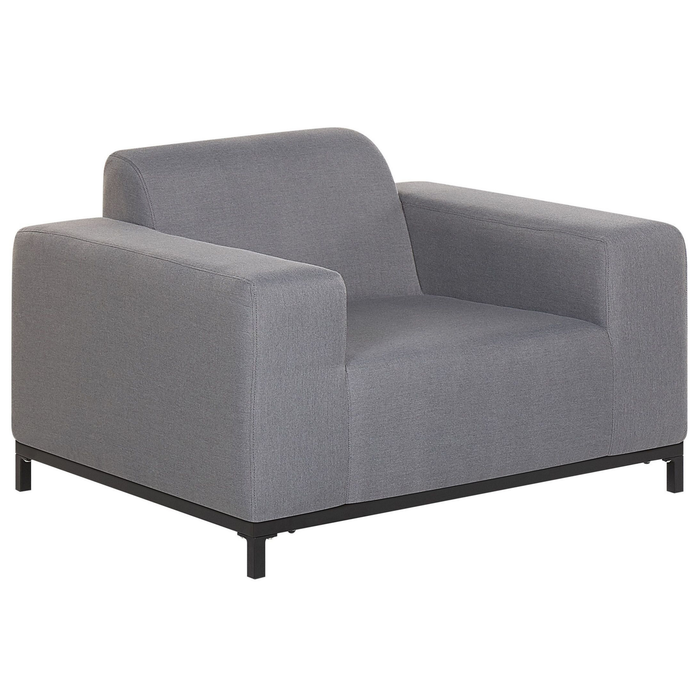 Beliani - ROVIGO - Loungeset voor 5 - Grijs|Zwart - Polyester