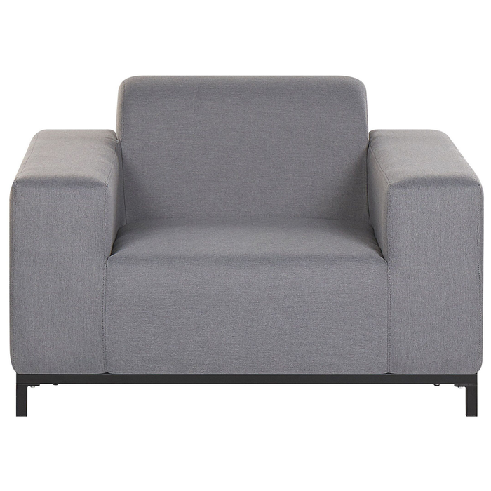 Beliani - ROVIGO - Loungeset voor 5 - Grijs|Zwart - Polyester
