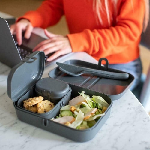 Lunchbox- en Bestekset, Organic, As Grijs - Koziol | Pascal Ready