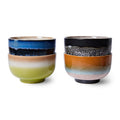 HKliving 70's Noodle Kommen Ø 13,5 cm - Set van 4 - Groovy