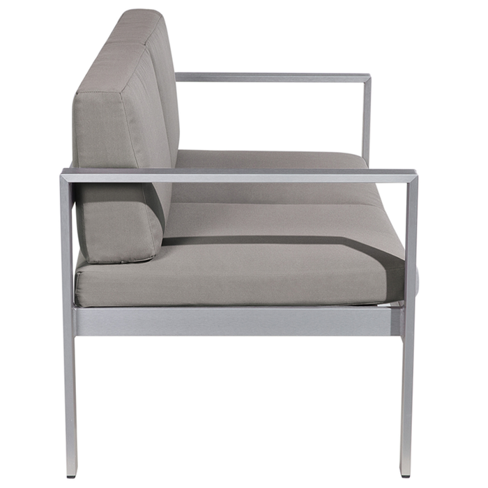 Beliani - SALERNO - Tuinbank - Donkergrijs - Aluminium