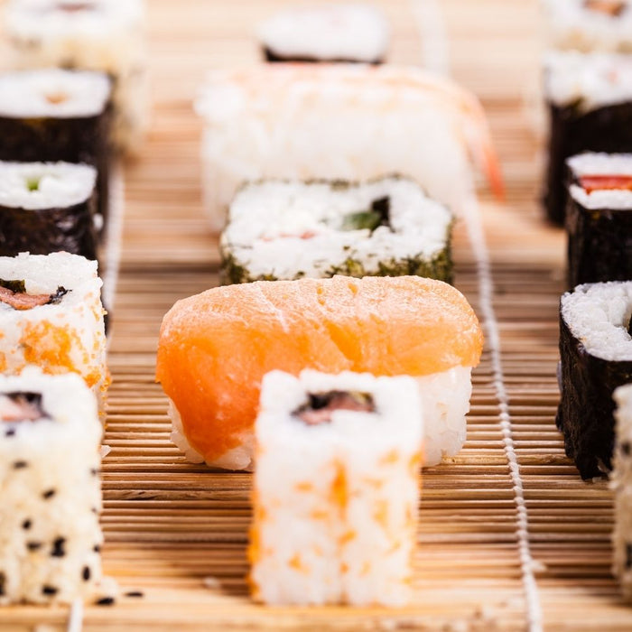 Orange85 Sushi Servies Set 8 delig Keramiek Bamboe Zwart 2 Personen