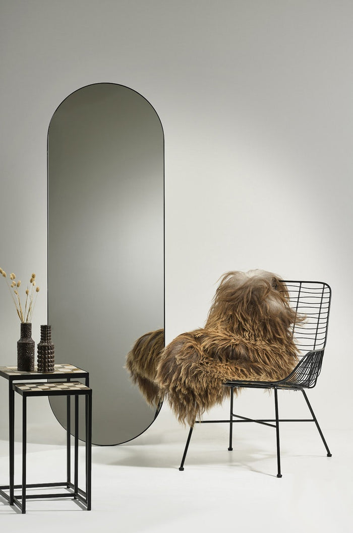 Villa Collection Vasto Staande Spiegel Ovaal 170 x 55 cm - Zwart