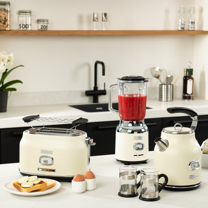 Westinghouse Retro Bundel - Waterkoker + Broodrooster + Blender - Wit